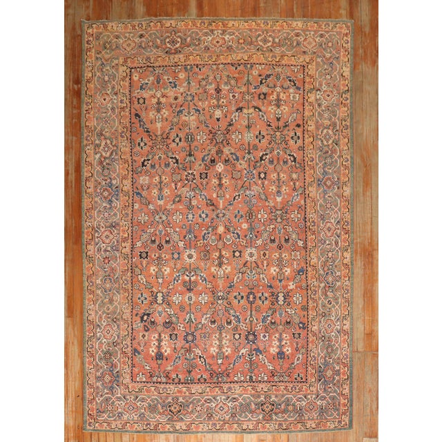Antique Zabihi Collection Persian Mahal Rug - 6'9" x 10'1" For Sale - Image 4 of 11