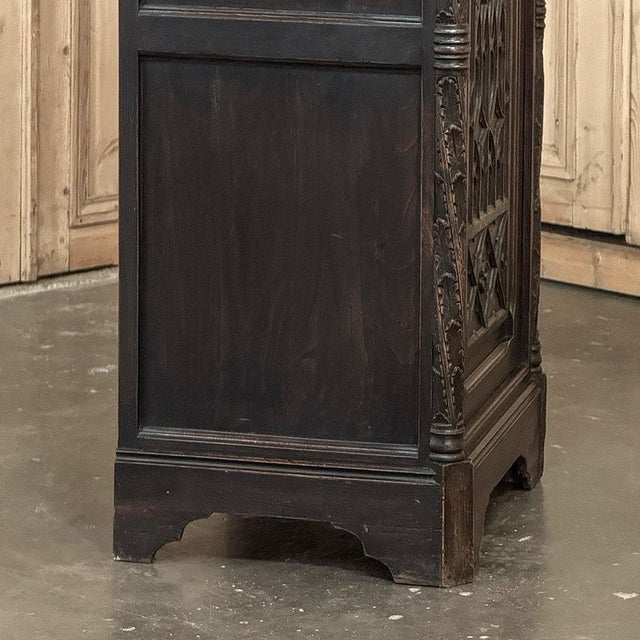 19th Century Gothic Oak Confiturier Cabinet For Sale - Image 11 of 18