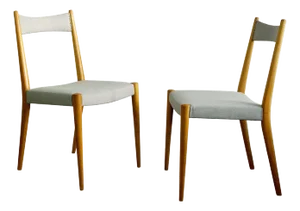 Mid-Century Austrian Beech Dining Chairs attributed to Anna Lülja Praun, 1950s, Set of 2
