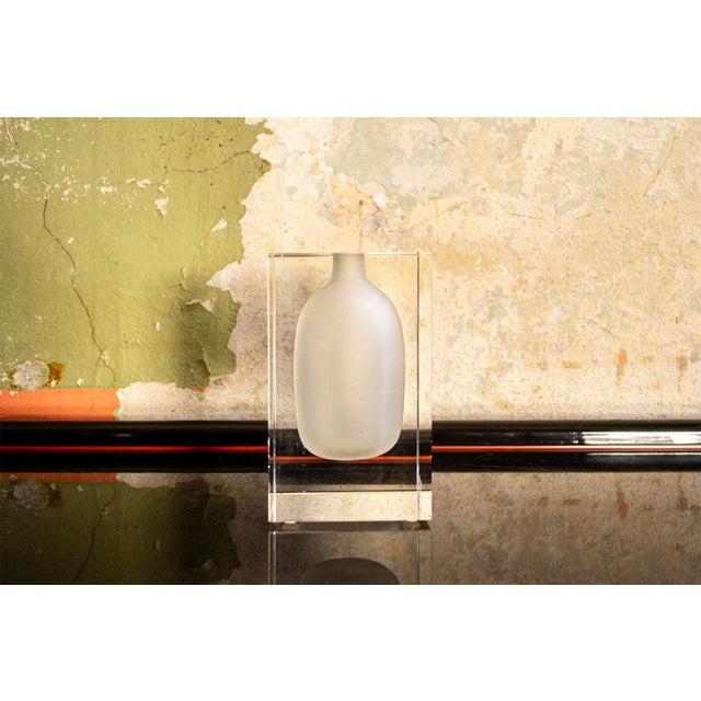 White Block Glass Vase from Rosenthal Studio Line, 2000s For Sale - Image 8 of 8