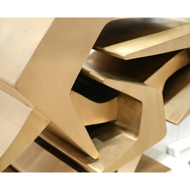 Contemporary 1970s Giorgio Zennaro Number 14 Large Bronze Abstract Sculpture For Sale - Image 3 of 6