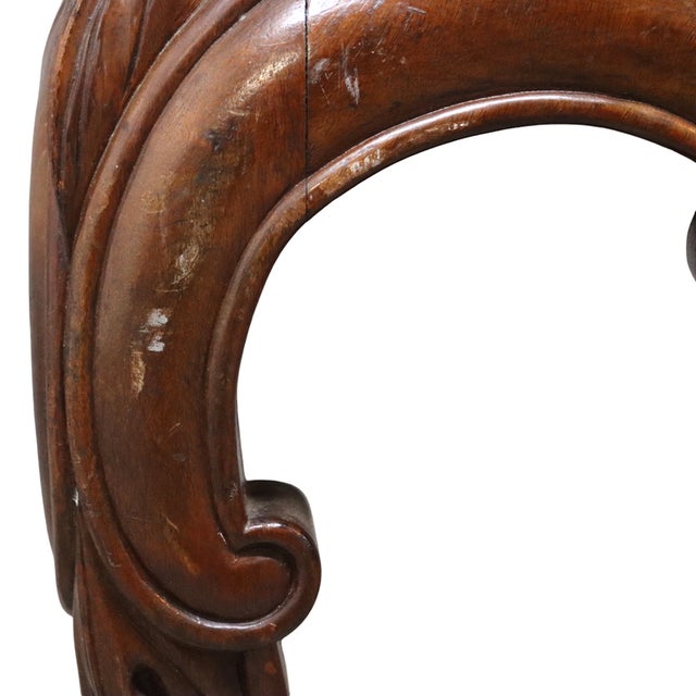 Rococo Carved Walnut Floral Needlepoint Footstool C1880 For Sale - Image 11 of 13