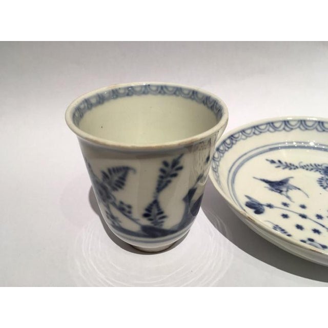 Mid-19th Century Porcelain Cup with Dish in White and Blue, Vienna For Sale - Image 12 of 18