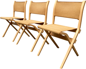 Vintage Italian Folding Chairs by Ilmari Tapiovaara for Olivo Italy, Set of 3