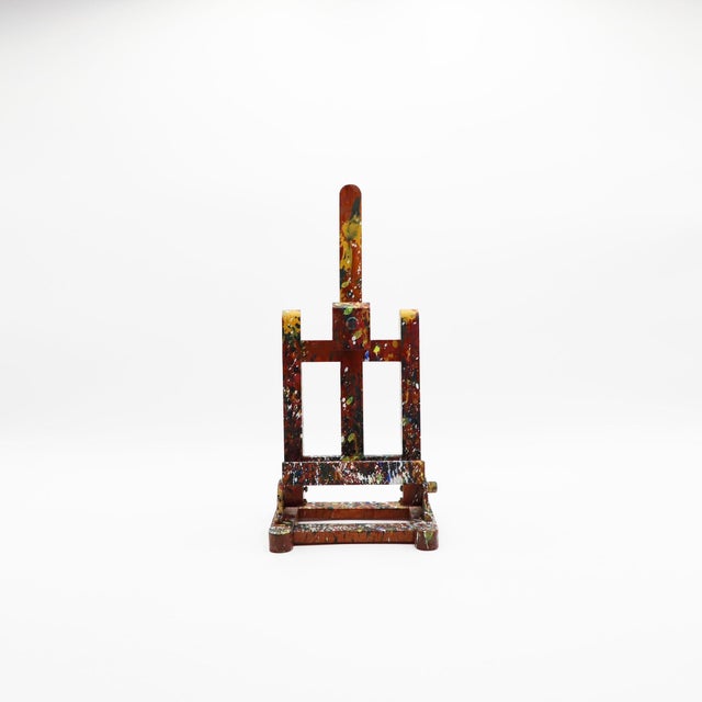 1950s Vintage Mexican Painted Wood Artist Easel For Sale - Image 5 of 17
