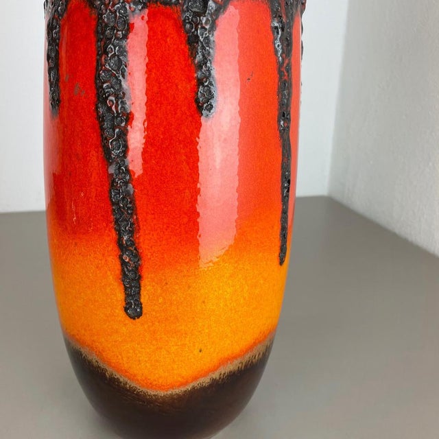 Black Crusty Fat Lava Vase from Scheurich, Germany, 1970s For Sale - Image 8 of 18
