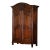 18th Century French Louis XV Carved Walnut Armoire Lyonnaise With Floral Motifs For Sale