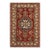 Tribal Super Kazak Rust/Tan Wool Rug - 4'0'' X 5'5'' For Sale