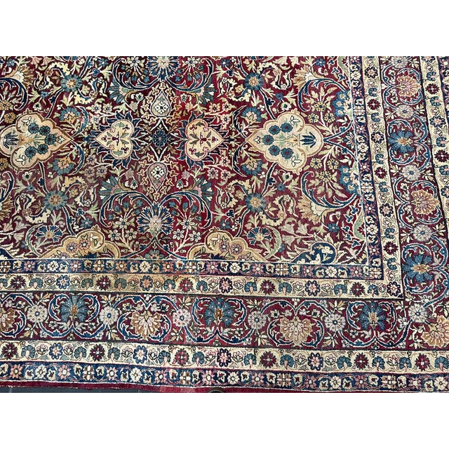 A Stunning 19th Century Allover 10' X 13' Persian Lavar Kirman Rug For Sale In Los Angeles - Image 6 of 12