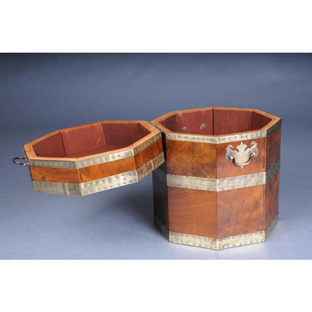 Antique English Mahogany Chest or Ottoman with Brass Fittings For Sale - Image 12 of 16