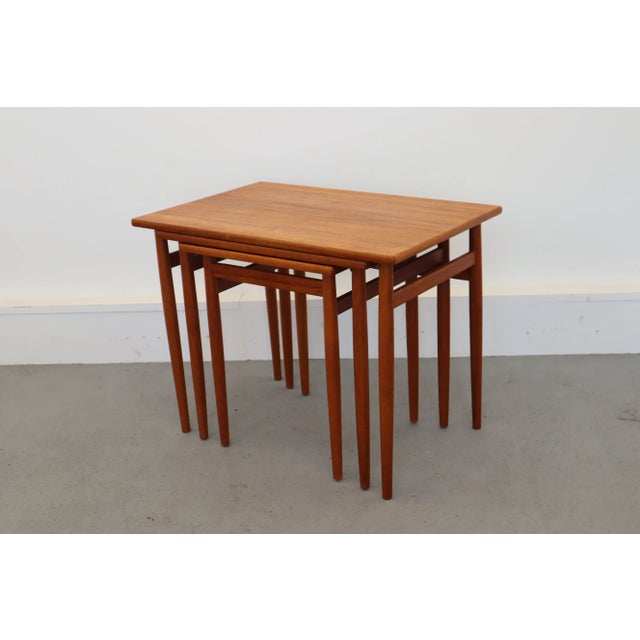 Mid-Century Teak Nesting Tables, 1960s, Set of 3 For Sale - Image 11 of 12