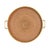 2020s Matthew Izzo Home Babs 18" Round Natural Rattan and Brass Trim Serving Tray For Sale - Image 5 of 7