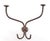 Vintage wall hook made of a dark brass finish steel. The original mounting screws are not available. Good condition with...