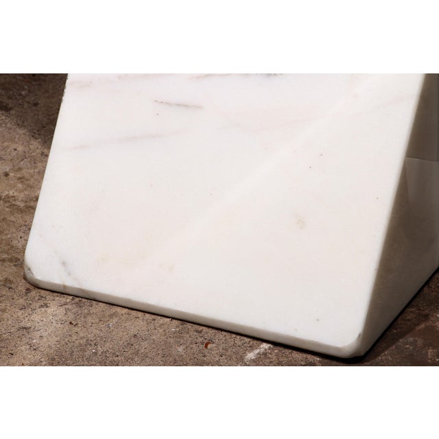 Italian Coat Rack with White Marble Base and Chrome Uprights, 1970s For Sale - Image 16 of 17