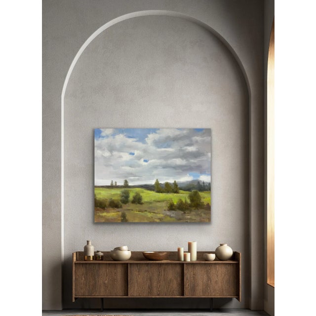 2020s Impressionistic Landscape Original Oil Painting For Sale - Image 5 of 12