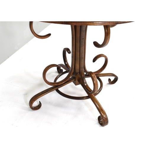 Bistro Dining Table in Bentwood and Cane by Alvar Aalto for Thonet For Sale - Image 10 of 11
