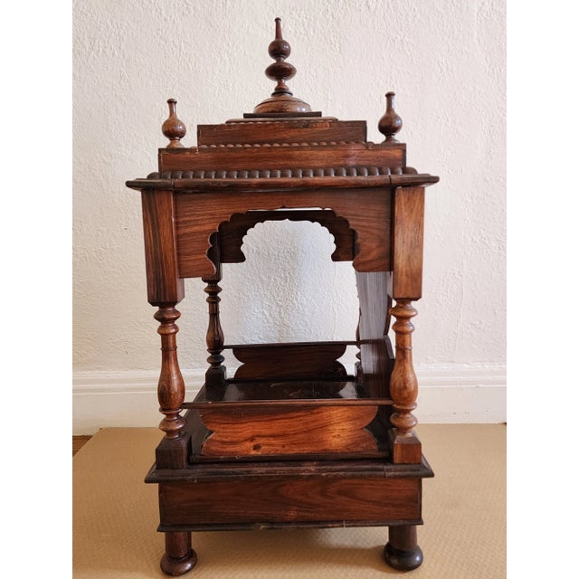 Indian Antique 19th Century Large Hindu Pooja Mandir Rosewood Temple For Sale - Image 3 of 12