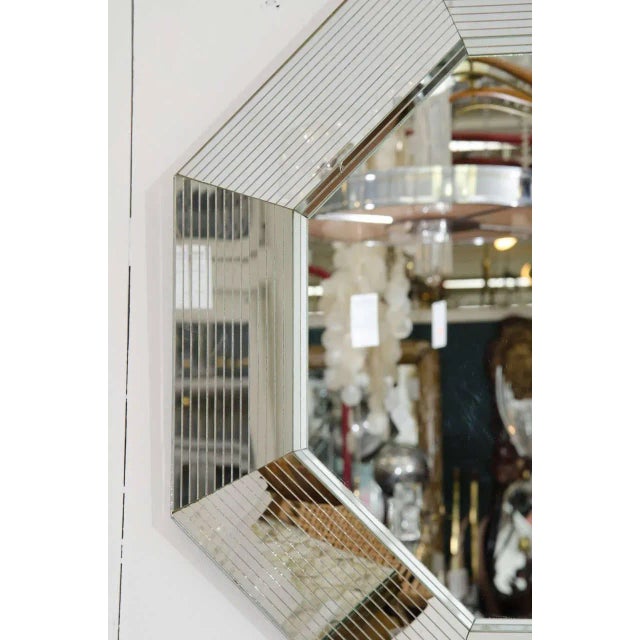 Karl Springer Modern Octagonal Wall Mirror in the Style of Karl Springer, ca. 1970s For Sale - Image 4 of 11