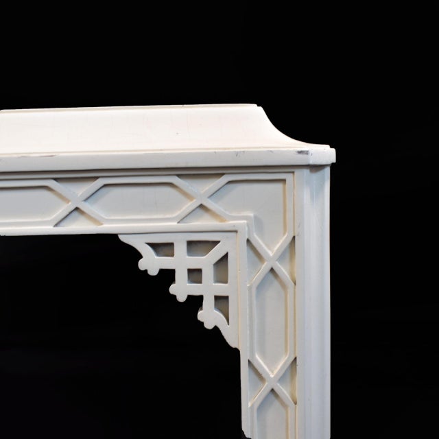 Hollywood Regency Rectangular Fretwork Coffee Table For Sale - Image 4 of 6