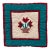 Vintage Traditional Americana "Carolina Lilly" Quilt Textile Art, Red, Turquoise, Off-White For Sale
