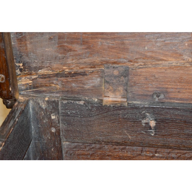 Late 17th-Early 18th Century Carved Blanket Chest For Sale - Image 9 of 11