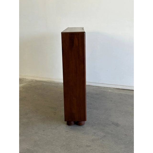 1970s 1970s Thin Bookcase in Dark Teak For Sale - Image 5 of 8