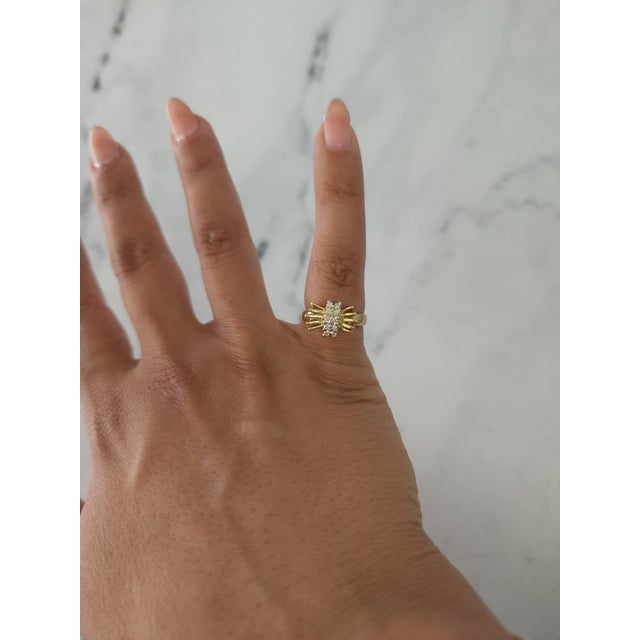 ♥ Product Summary ♥ Main Stone: Diamond Diamond Cut: Round Band Material: 14k Yellow Gold Dimensions: 10mm x 14mm Weight:...