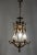 French 1950s Spanish Brass 3 Light Chandelier For Sale - Image 3 of 10