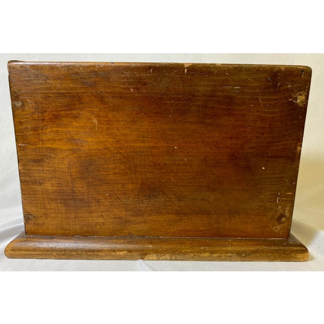 Antique Wooden Candle Box With Slide Lid From England Circa 1900