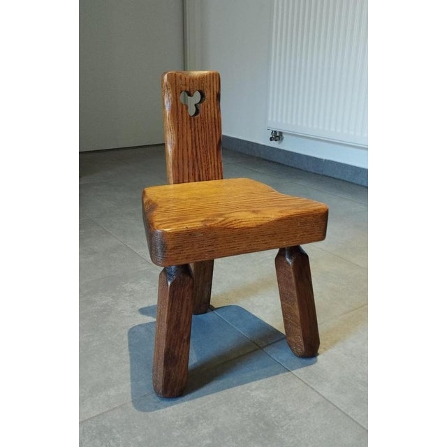 Wood Vintage Scandinavian Tripod Chair, 1960s For Sale - Image 7 of 18