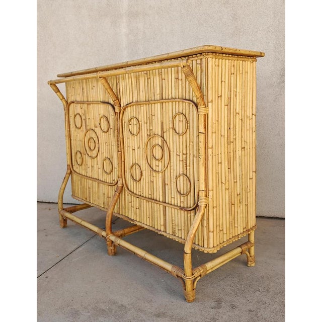 Mid-Century Modern Dry Bar in Bamboo by Tito Agnoli, 1950s For Sale - Image 6 of 15