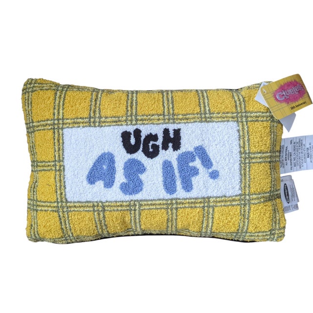 Clueless Movie Decorative Lumbar Hooked Pillow 10"H x 16"W Hidden Zipper All Tags Shown in the Listing Pictures can be...