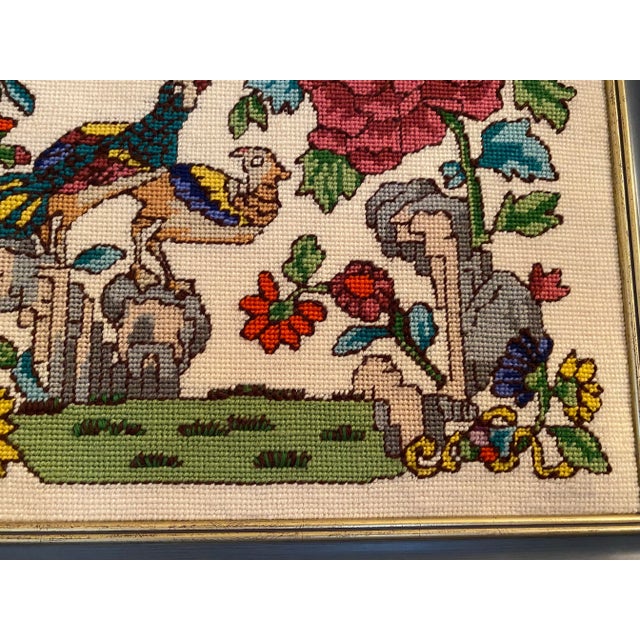 This was a more recent framing of ann antique piece of embroidery art. It’s a lovely and bright piece!