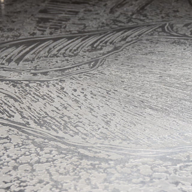 Oak & Etched Metal Coffee Table by Heinz Lilienthal, Germany, 1970s For Sale - Image 6 of 17