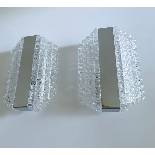 Glass Vintage Bubble Glass Sconces, 1970s, Set of 2 For Sale - Image 7 of 18