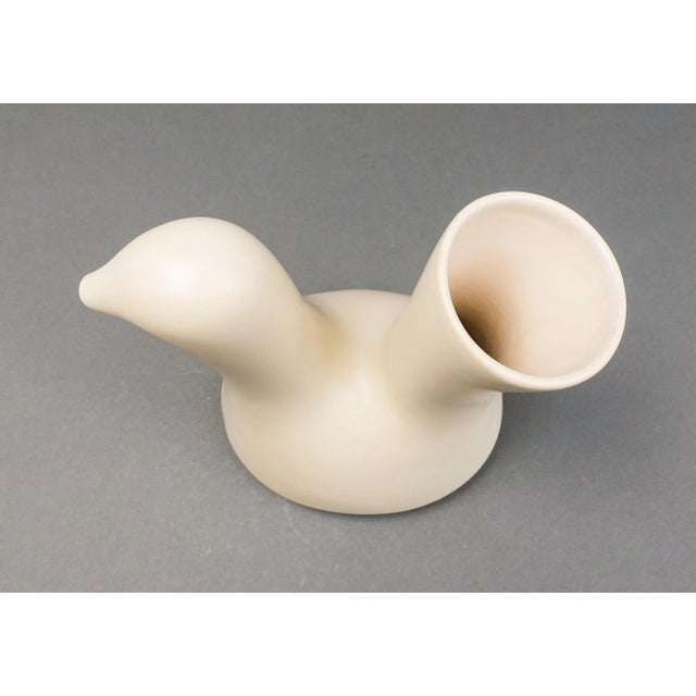 Mid 20th Century Josephine Baker Jean Varoqueaux Vintage White Ceramic Art Pottery Pitcher For Sale In Miami - Image 6 of 8