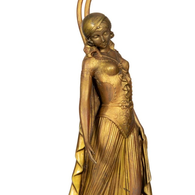 Art Deco Table Lamp by Georges van de Voorde, France, 1925 For Sale - Image 9 of 13