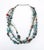 Late 20th century mostly turquoise with mixed hardstone beads three strand necklace. Larger turquoise nuggets are around...