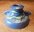 1940s Roseville Blue Freesia Single Candle Holder For Sale - Image 5 of 9