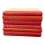 Massive Vintage Crimson & Red - Orange Hardcover Book Stack - Set of 6 - Gold Font Palette - Mid-Century Modern Library Decor For Sale