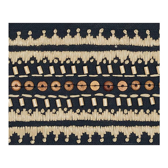 Sample - Schumacher X Mary Mcdonald Tonga Tape in Lava Black For Sale