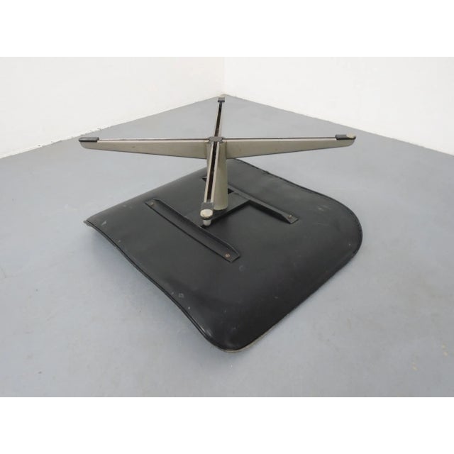 Black Leather Ottoman, Germany, 1960s For Sale - Image 10 of 13