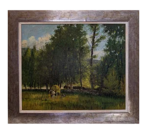 Benito Sanchez, Harvesting Hay, Oil on Canvas