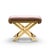 Metal Warren Lloyd for Weiman Mid Century Brass X Base Stools - Pair For Sale - Image 7 of 12