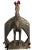 1960s African Old Kore Mask Marka W/ Hornbill Bird Mali 24" For Sale - Image 5 of 7