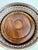Vintage Mid Century Modern Silverplate Pierced Gallery Wine & Decanter Coaster With Wood Base For Sale In Little Rock - Image 6 of 7