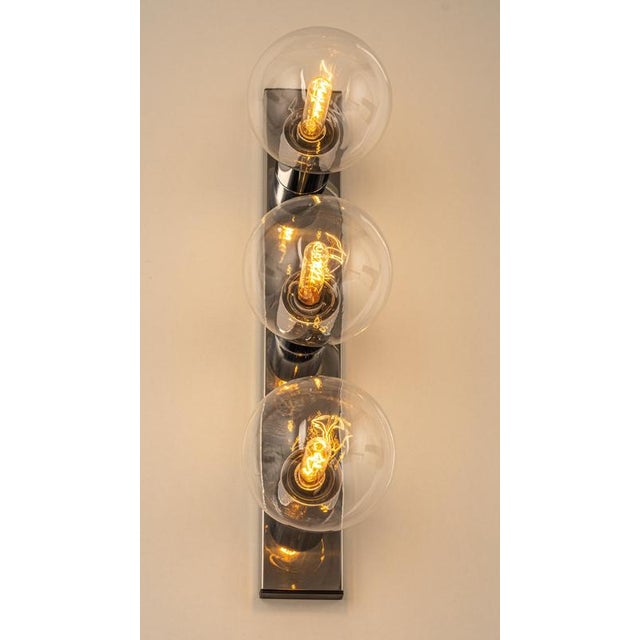 Large Vintage Chrome Wall Light by Motoko Ishii for Staff, 1970s, Set of 2 For Sale - Image 10 of 12