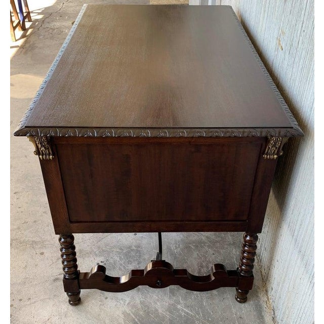 Late 18th Century Two Sided Spanish Butcher Block with Six Drawers and Bronze Hardware For Sale - Image 11 of 18