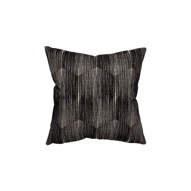 Transitional Stereo Black 22x22 Pillow For Sale - Image 3 of 3