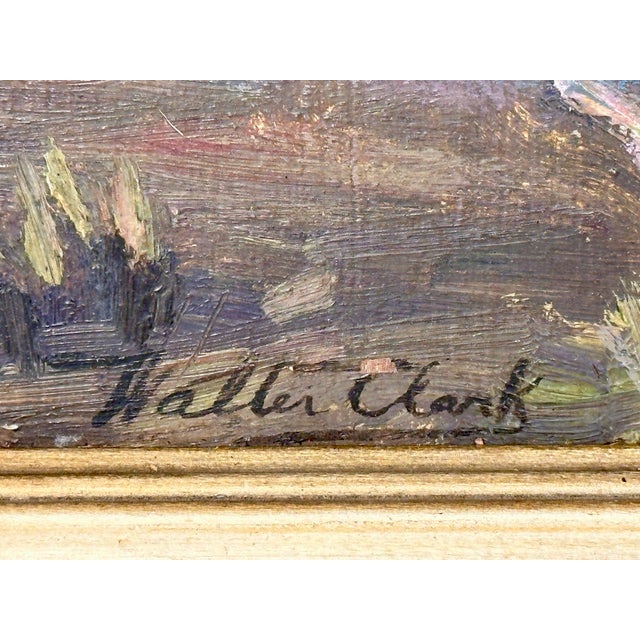 Early 20th Century Walter Clark Autumn Pastoral Scene Framed Impressionist Oil Painting For Sale - Image 4 of 15